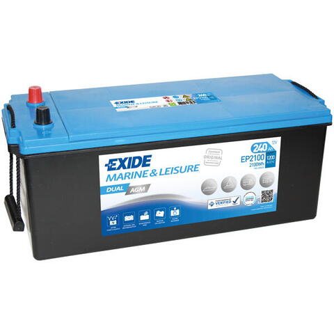 Exide batteri dual agm 1200cca - 240ah