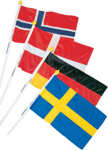 Adela facadeflagsæt danmark, flag 70 cm.