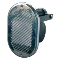 El-horn 24V til indbygning forkromet