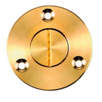 Lænseprop messing udvendig Ø55mm, ind. Ø: 19mm, hul Ø: 29mm