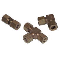 Union t-stykke messing til 8mm rør blister