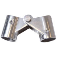 Kaleche hængslet beslag m/lås 22mm