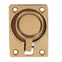 Dørkring 47mm x 63mm poleret messing