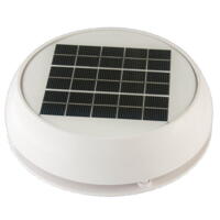 Marinco 3" Day & Night solcelle ventilator, plast hvid