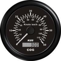 Kus gps speed 0-30knob, sort 12/24V Ø85
