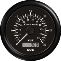 Kus gps speed 0-60knob, sort 12/24V Ø85